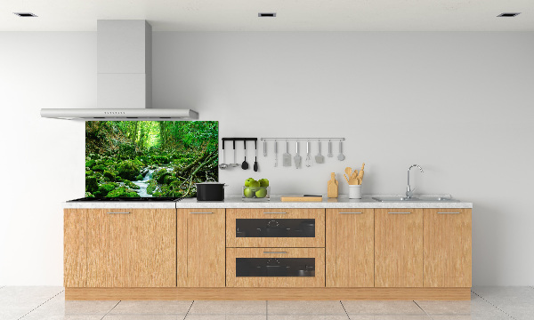 Panneau crédence cuisine Ruisseau dans la forêt