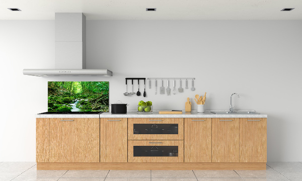 Panneau crédence cuisine Ruisseau dans la forêt