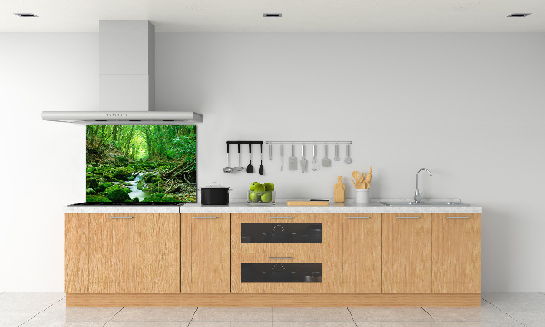 Panneau crédence cuisine Ruisseau dans la forêt