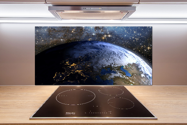 Crédence cuisine en verre trempé Planète Terre
