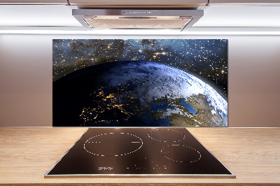 Crédence cuisine en verre trempé Planète Terre