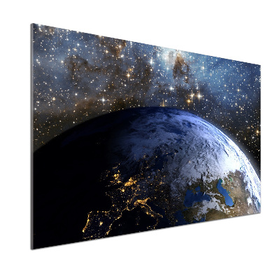 Crédence cuisine en verre trempé Planète Terre