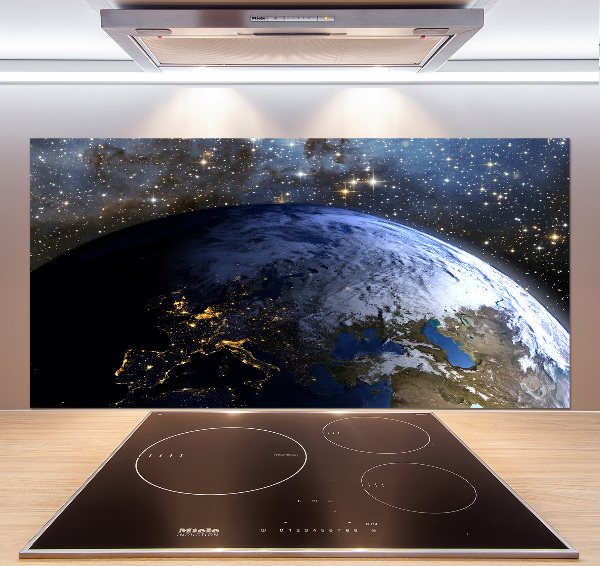 Crédence cuisine en verre trempé Planète Terre