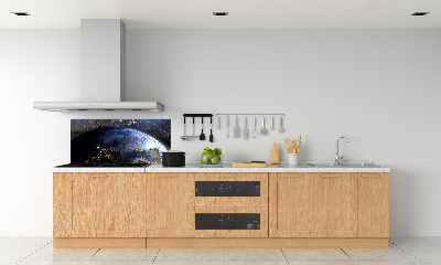Crédence cuisine en verre trempé Planète Terre