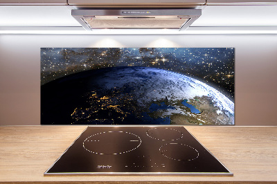 Crédence cuisine en verre trempé Planète Terre