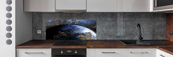 Crédence cuisine en verre trempé Planète Terre