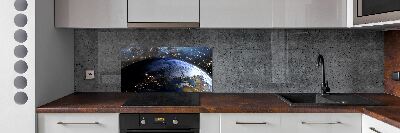 Crédence cuisine en verre trempé Planète Terre