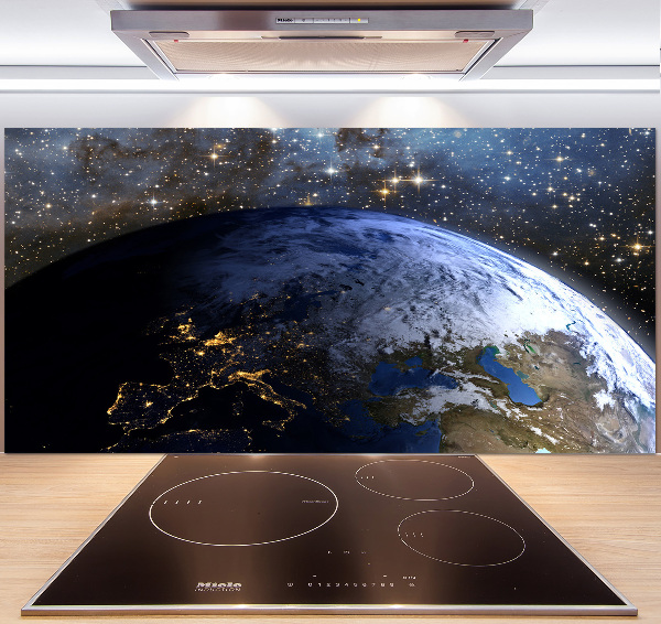 Crédence cuisine en verre trempé Planète Terre