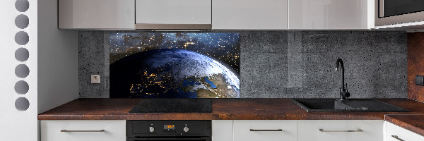 Crédence cuisine en verre trempé Planète Terre