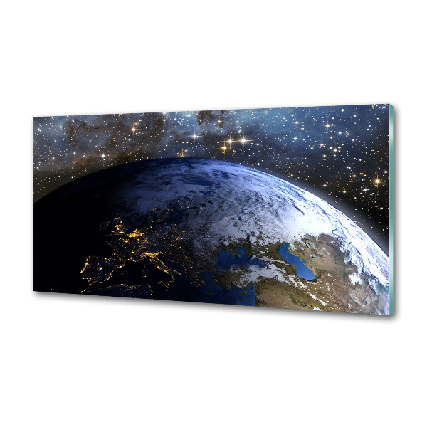 Crédence cuisine en verre trempé Planète Terre