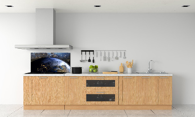 Crédence cuisine en verre trempé Planète Terre