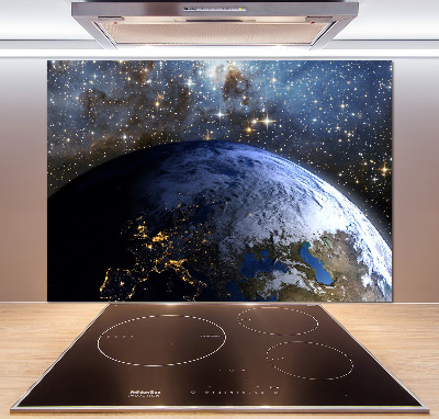 Crédence cuisine en verre trempé Planète Terre