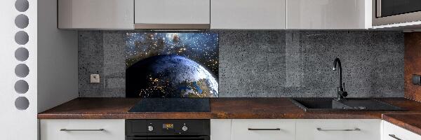Crédence cuisine en verre trempé Planète Terre