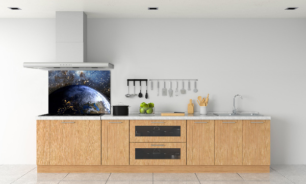 Crédence cuisine en verre trempé Planète Terre