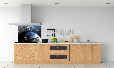 Crédence cuisine en verre trempé Planète Terre