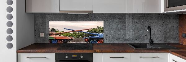 Crédence cuisine en verre trempé Deux bassins
