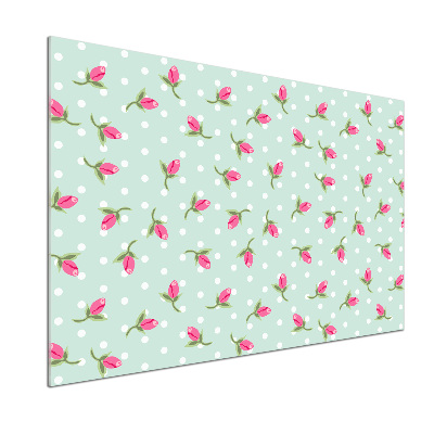 Crédence en verre avec motif Roses design