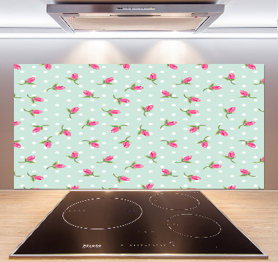 Crédence en verre avec motif Roses design