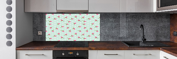 Crédence en verre avec motif Roses design