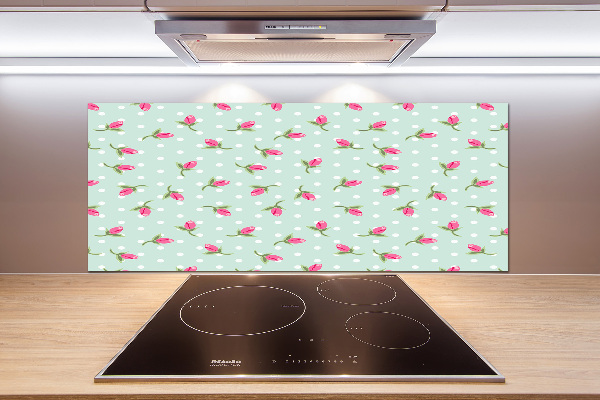 Crédence en verre avec motif Roses design
