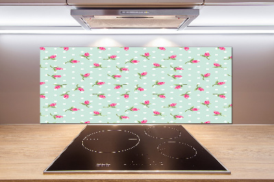 Crédence en verre avec motif Roses design