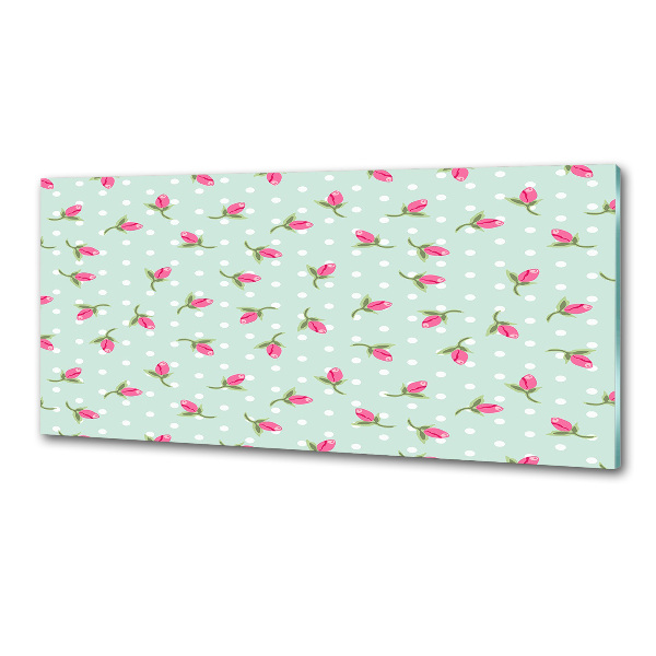 Crédence en verre avec motif Roses design