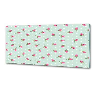 Crédence en verre avec motif Roses design