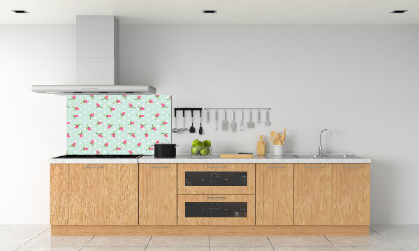 Crédence en verre avec motif Roses design