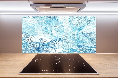 Crédence de cuisine en verre Fleurs hawaïennes