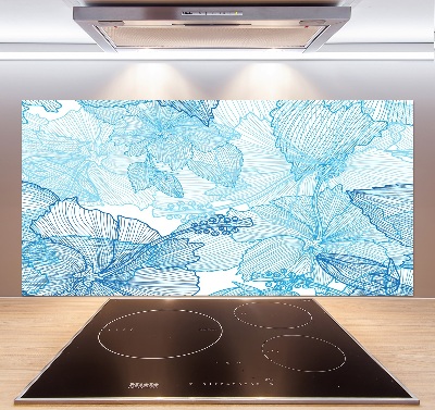 Crédence de cuisine en verre Fleurs hawaïennes