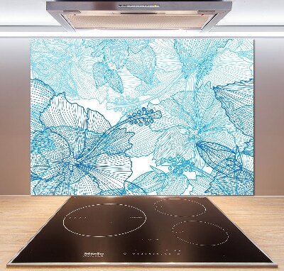Crédence de cuisine en verre Fleurs hawaïennes