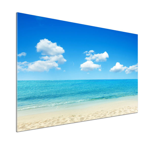 Crédence en verre avec motif Plage du paradis