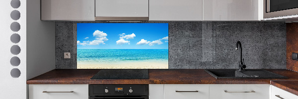 Crédence en verre avec motif Plage du paradis