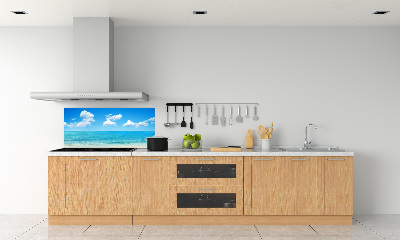 Crédence en verre avec motif Plage du paradis