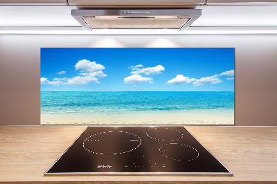 Crédence en verre avec motif Plage du paradis
