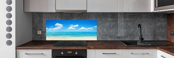 Crédence en verre avec motif Plage du paradis