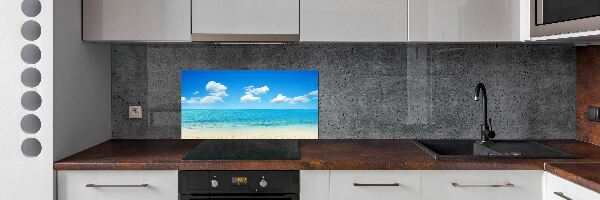 Crédence en verre avec motif Plage du paradis