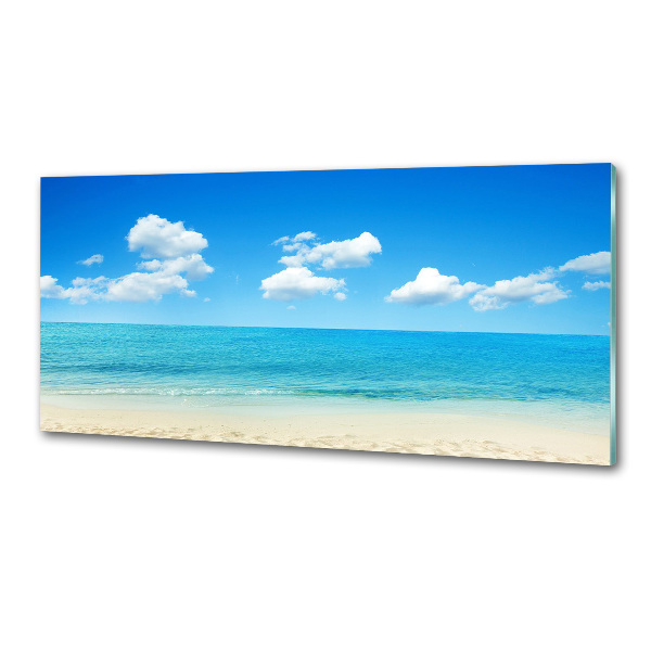 Crédence en verre avec motif Plage du paradis