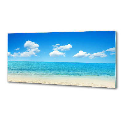 Crédence en verre avec motif Plage du paradis