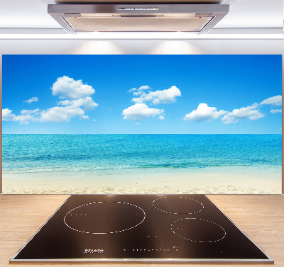 Crédence en verre avec motif Plage du paradis