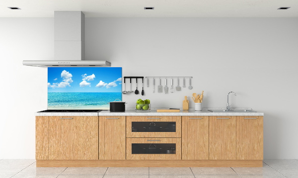 Crédence en verre avec motif Plage du paradis