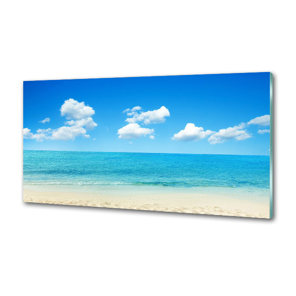 Crédence en verre avec motif Plage du paradis