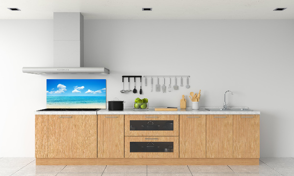 Crédence en verre avec motif Plage du paradis