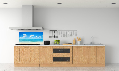Crédence en verre avec motif Plage du paradis