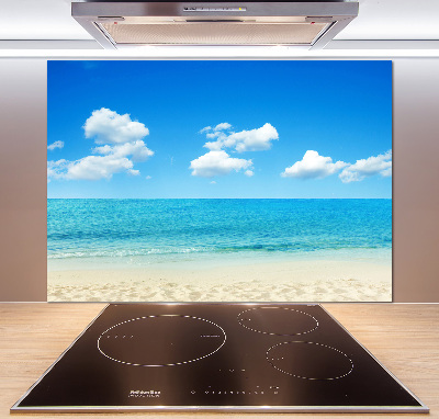 Crédence en verre avec motif Plage du paradis
