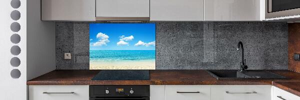 Crédence en verre avec motif Plage du paradis