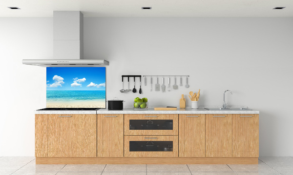Crédence en verre avec motif Plage du paradis