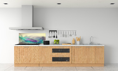 Panneau crédence cuisine Gouttes sur une plume