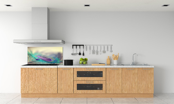 Panneau crédence cuisine Gouttes sur une plume