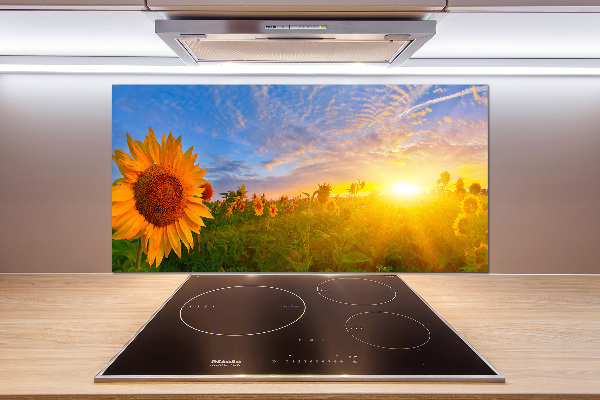Crédence en verre avec motif Champ de tournesols